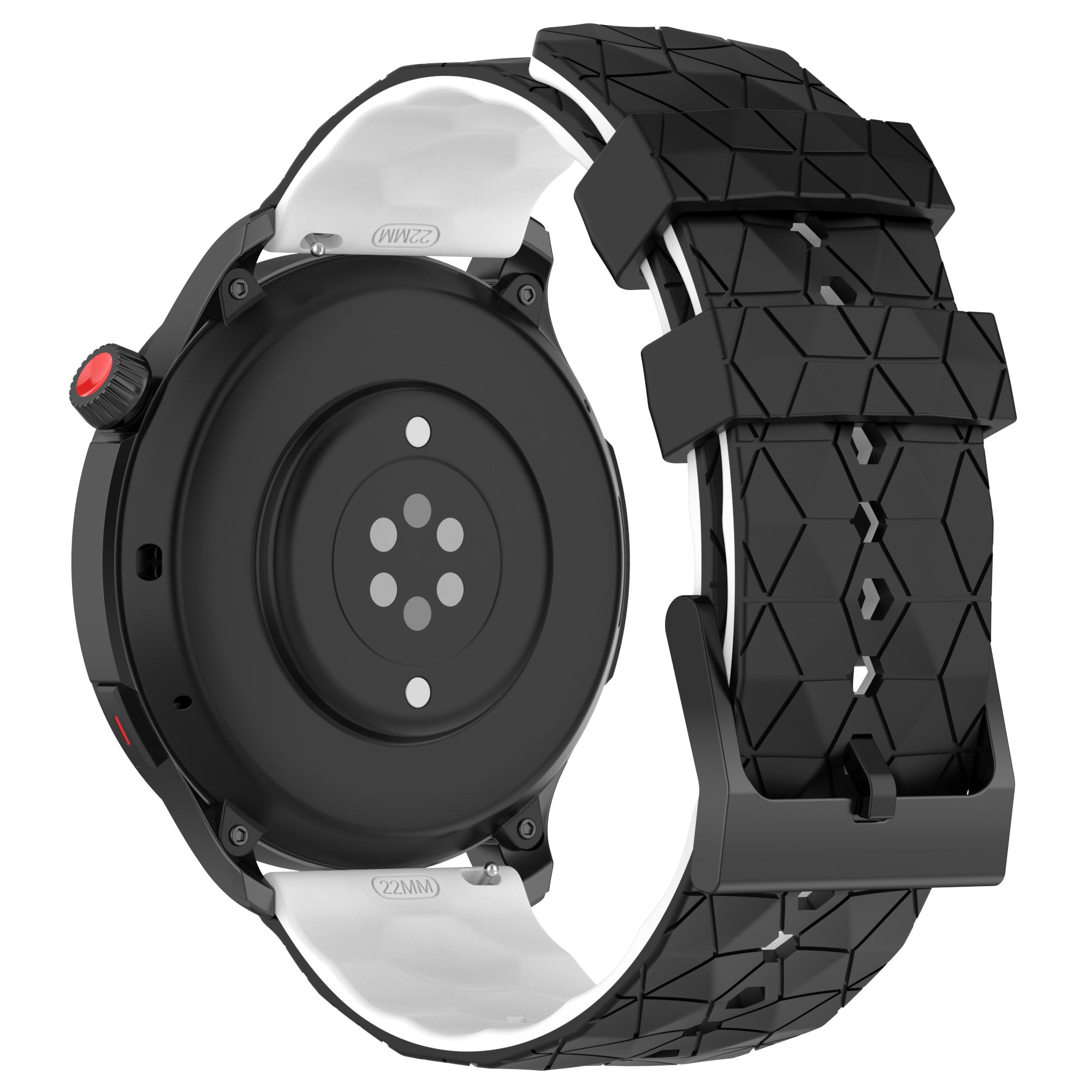 Silicone Watch Bands for Garmin Move Trend 20mm Dual Color Football Pattern Sports Strap Silicone Watch Bands for Garmin Move Trend 20mm Dual Color Football Pattern Sports Strap